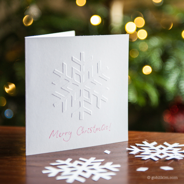 embossed snowflake card 1